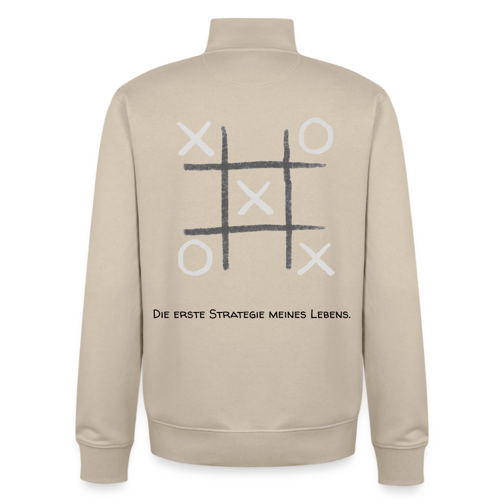 Erste Strategie, unisex Sweatshirt-Jacke aus Bio-Baumwollgemisch - desert dust