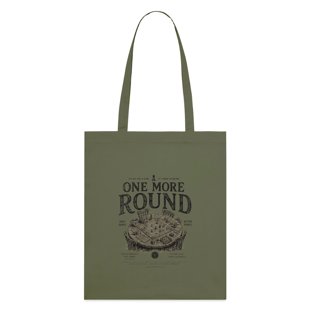 One More Round, Stoffbeutel aus Bio-Baumwolle - Khaki