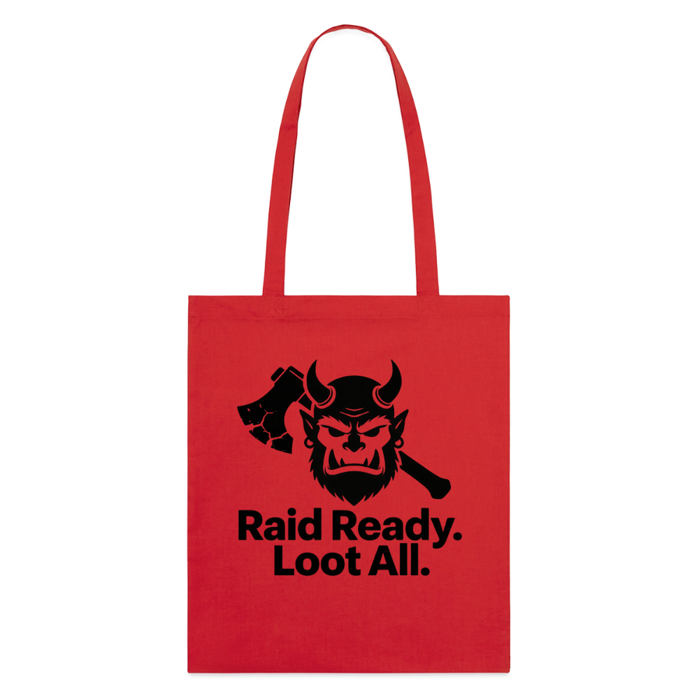 Loot Goblin Mode, Stoffbeutel aus Bio-Baumwolle - red