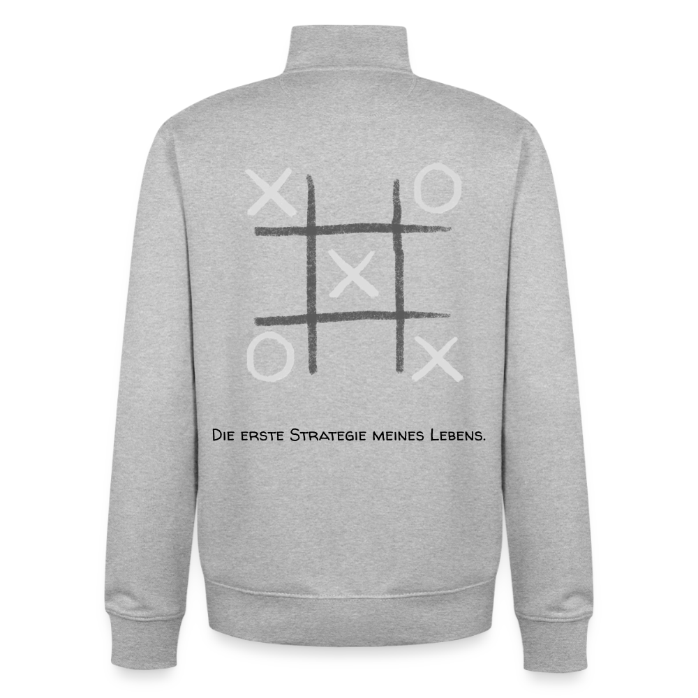 Erste Strategie, unisex Sweatshirt-Jacke aus Bio-Baumwollgemisch - heather grey