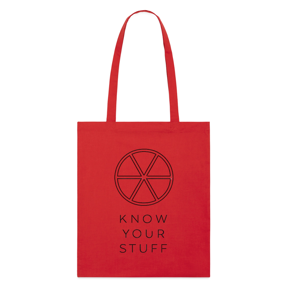 Know your Stuff, Stoffbeutel aus Bio-Baumwolle - red