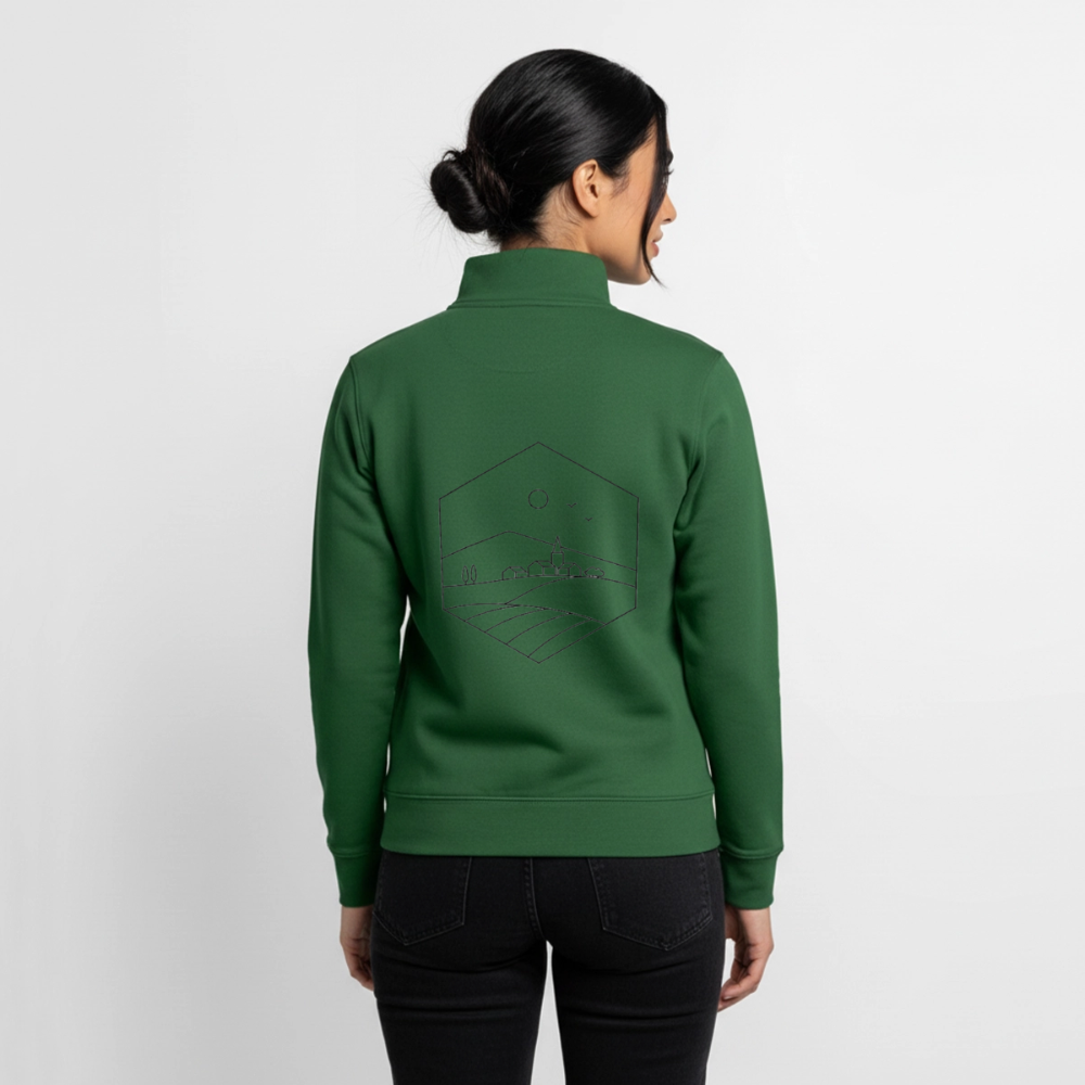Settle & Build, unisex Sweatshirt-Jacke aus Bio-Baumwollgemisch - bottle green