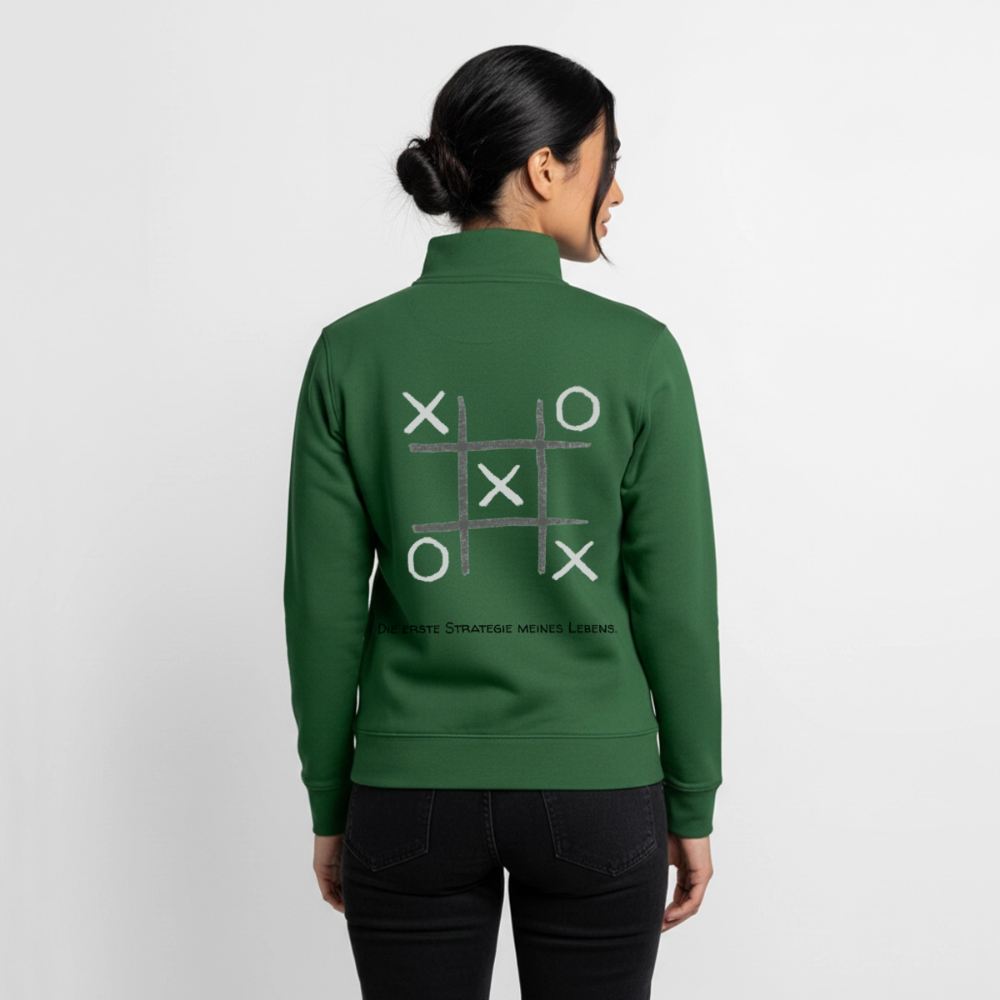 Erste Strategie, unisex Sweatshirt-Jacke aus Bio-Baumwollgemisch - bottle green