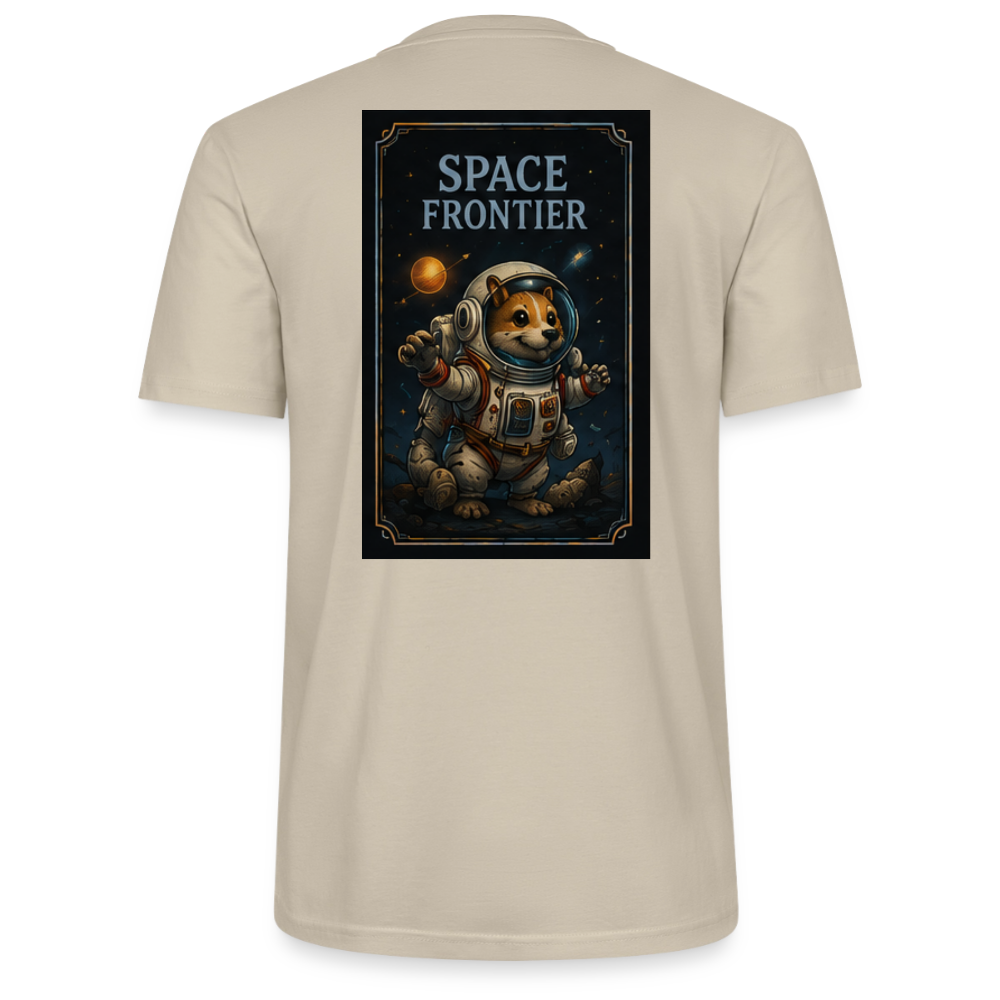 Space Frontier, unisex T-Shirt aus Bio-Baumwolle - Beige