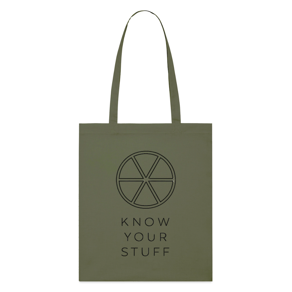 Know your Stuff, Stoffbeutel aus Bio-Baumwolle - khaki