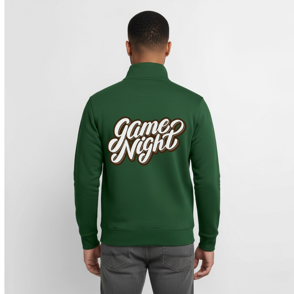 Game Night Classic, unisex Sweatshirt-Jacke aus Bio-Baumwollgemisch - bottle green