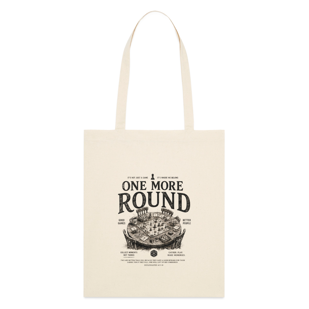 One More Round, Stoffbeutel aus Bio-Baumwolle - Natur