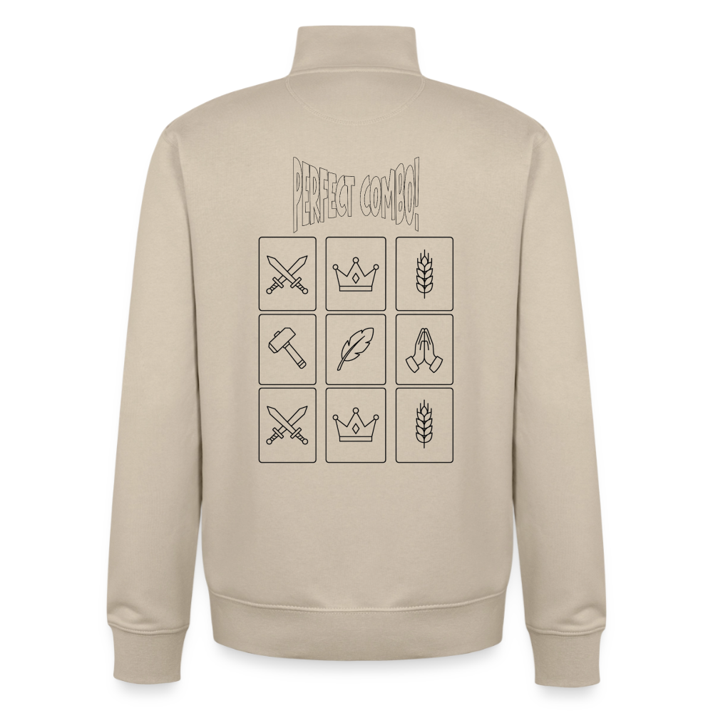 Perfect Combo, unisex Sweatshirt-Jacke aus Bio-Baumwollgemisch - desert dust