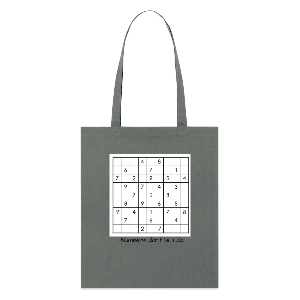 Sudoku Liar, Stoffbeutel aus Bio-Baumwolle - anthracite