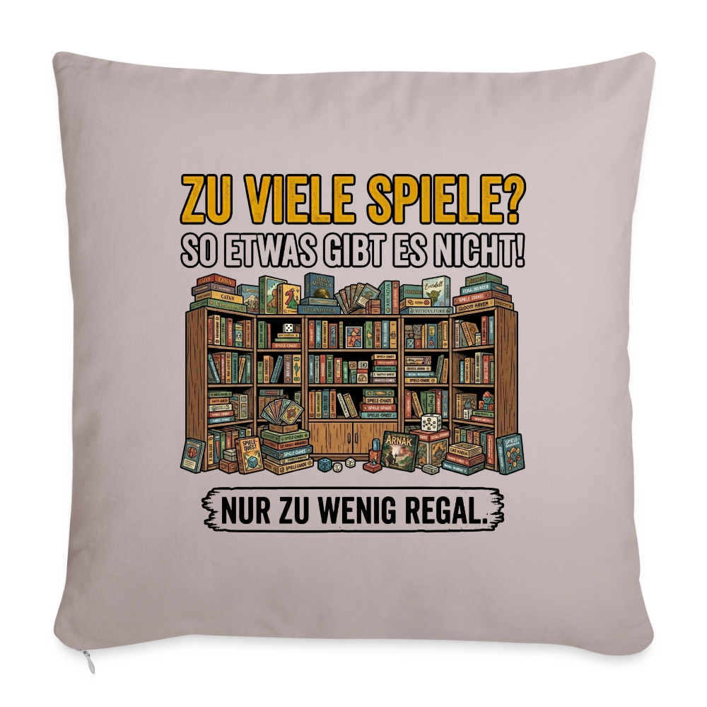 Zu viele Spiele? Zu wenig Regal.  - Sofakissen mit Füllung 44 x 44 cm - helles Taupe