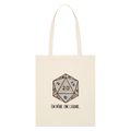 D20-Legende, Stoffbeutel aus Bio-Baumwolle - soft Ecru