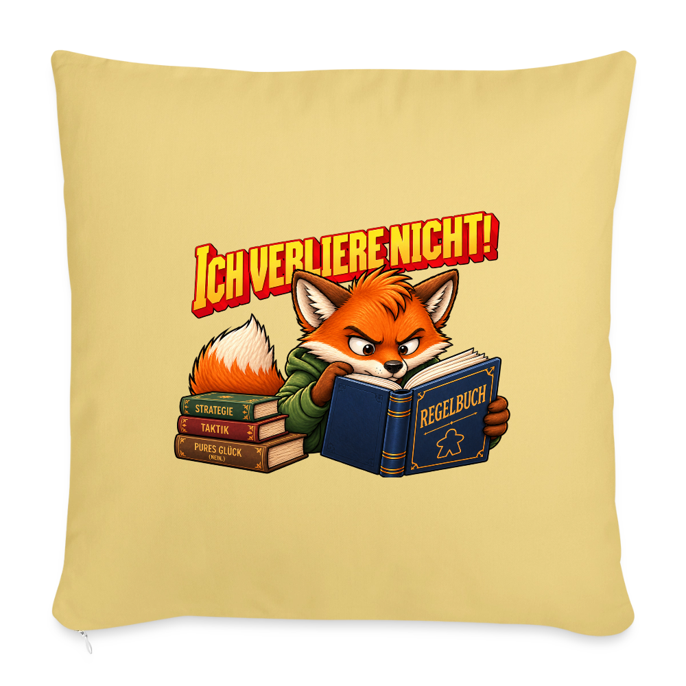 Ich verliere nicht! - Sofakissen mit Füllung 44 x 44 cm - Hellgelb