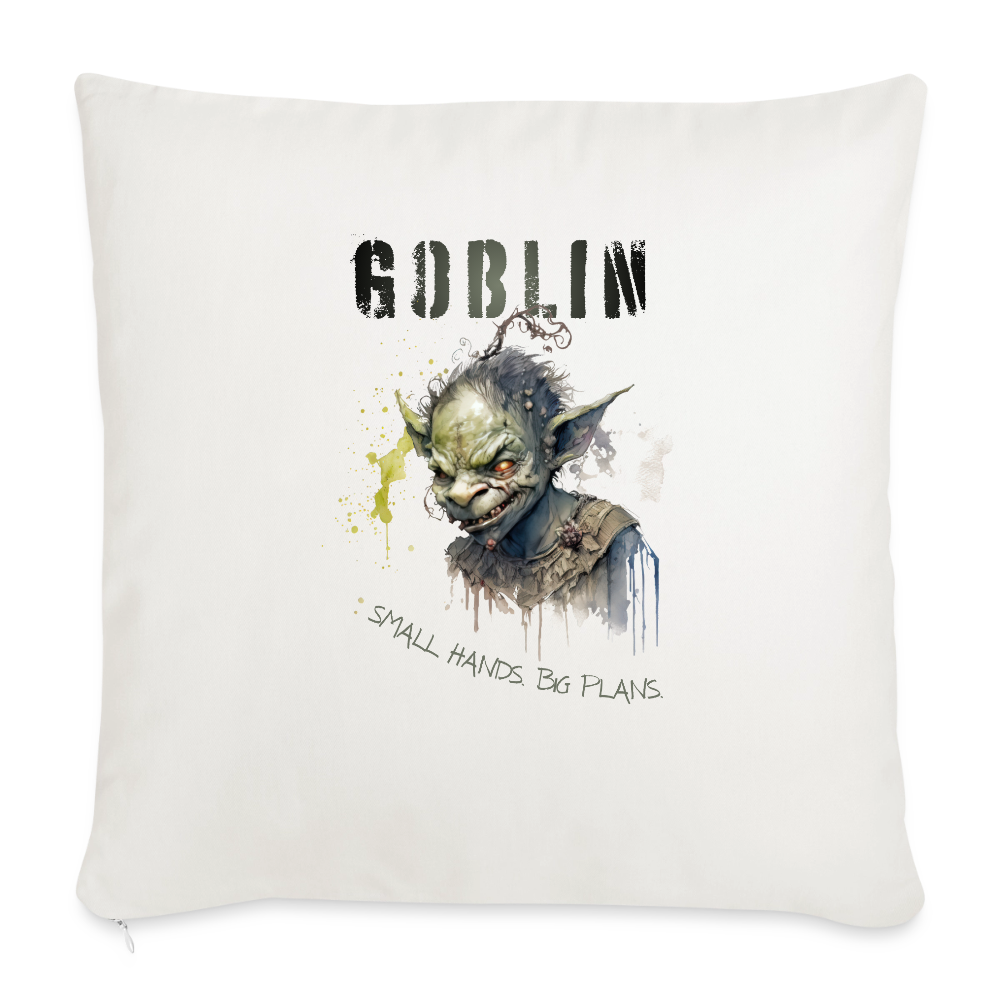 Goblin – Small Hands. Big Plans. - Sofakissen mit Füllung 44 x 44 cm - Naturweiß 
