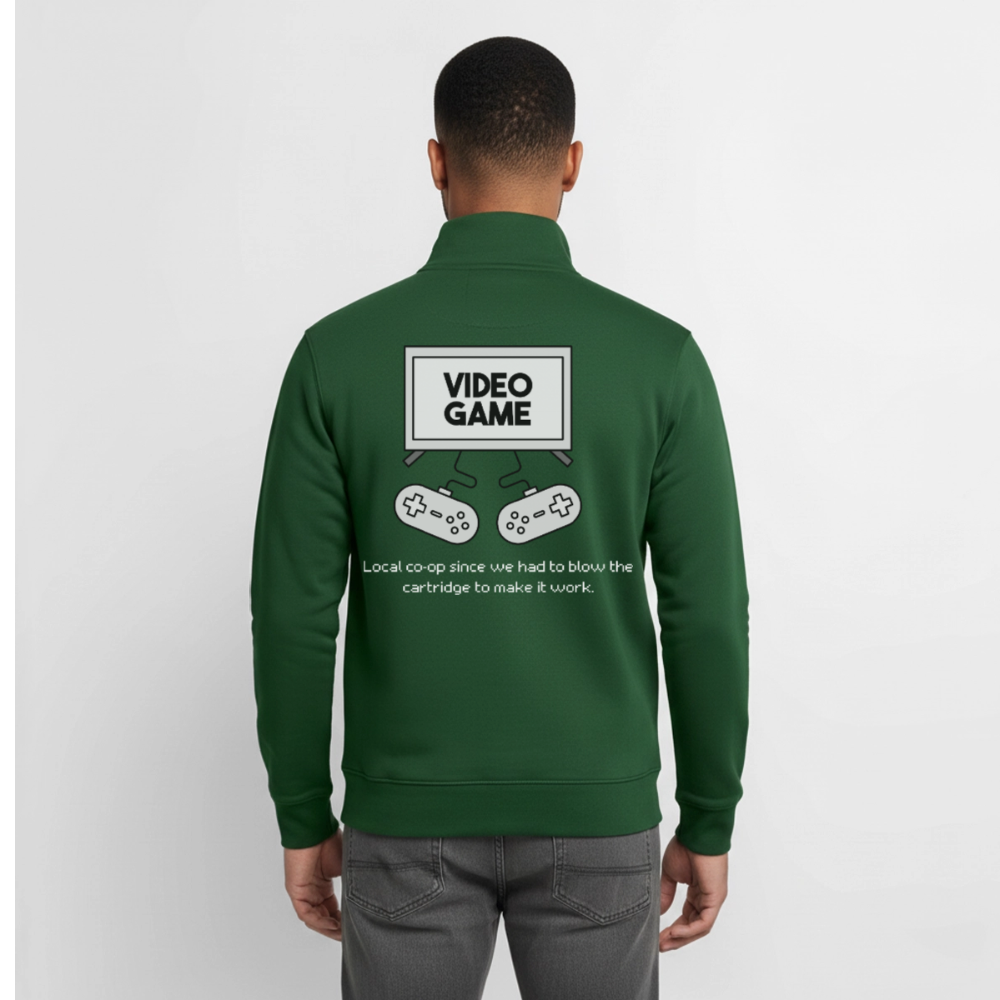 Blow the Cartridge, unisex Sweatshirt-Zipper aus Bio-Baumwollgemisch - bottle green
