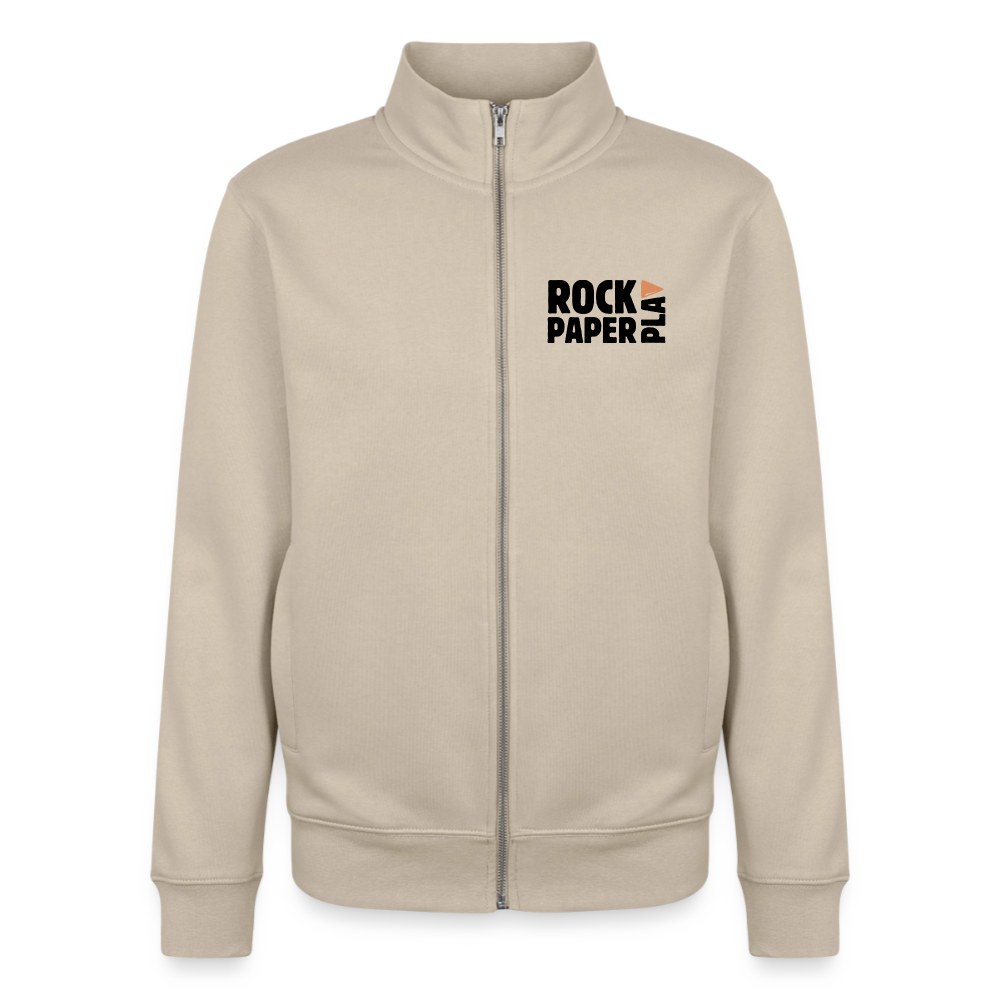 "GAME OVER"-Retro, unisex Sweatshirt-Jacke aus Bio-Baumwollgemisch - desert dust