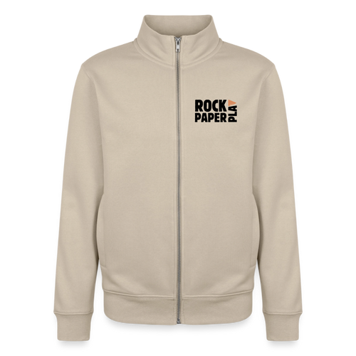 "GAME OVER"-Retro, unisex Sweatshirt-Jacke aus Bio-Baumwollgemisch - desert dust