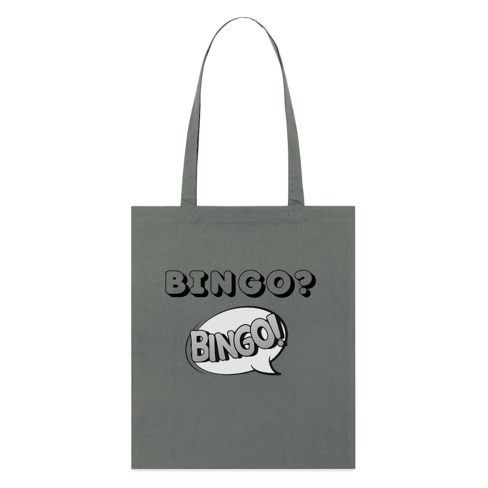 Bingo? Bingo!  Stoffbeutel aus Bio-Baumwolle - anthracite