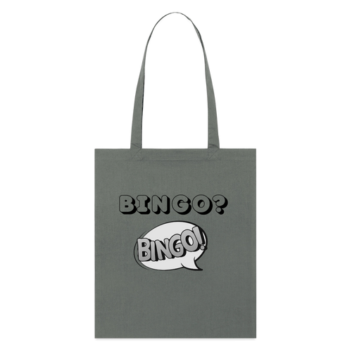 Bingo? Bingo!  Stoffbeutel aus Bio-Baumwolle - anthracite