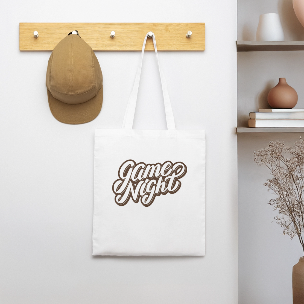 Game Night Classic, Stoffbeutel aus Bio-Baumwolle - white