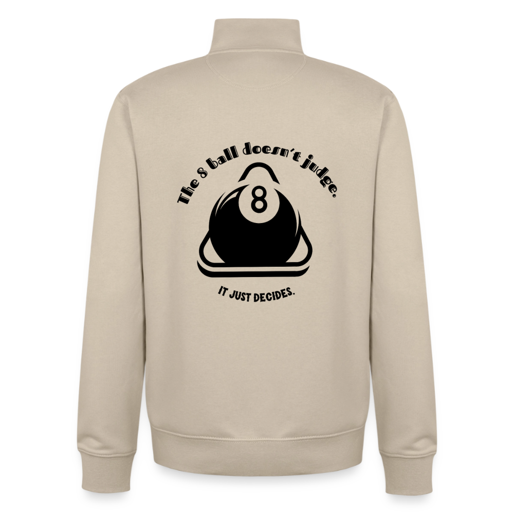 8-Ball Decides, unisex Sweatshirt-Jacke aus Bio-Baumwollgemisch - desert dust