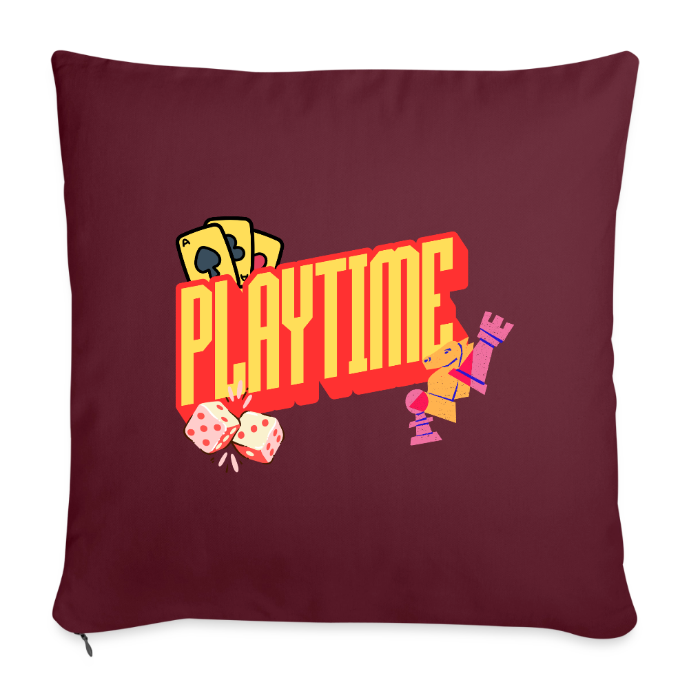 PLAYTIME - Sofakissen mit Füllung 44 x 44 cm - Burgunderrot