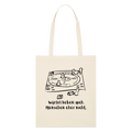 Würfel-Liebe. Stoffbeutel aus Bio-Baumwolle - soft Ecru
