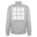 Sudoku Liar, unisex Sweatshirt-Jacke aus Bio-Baumwollgemisch - heather grey