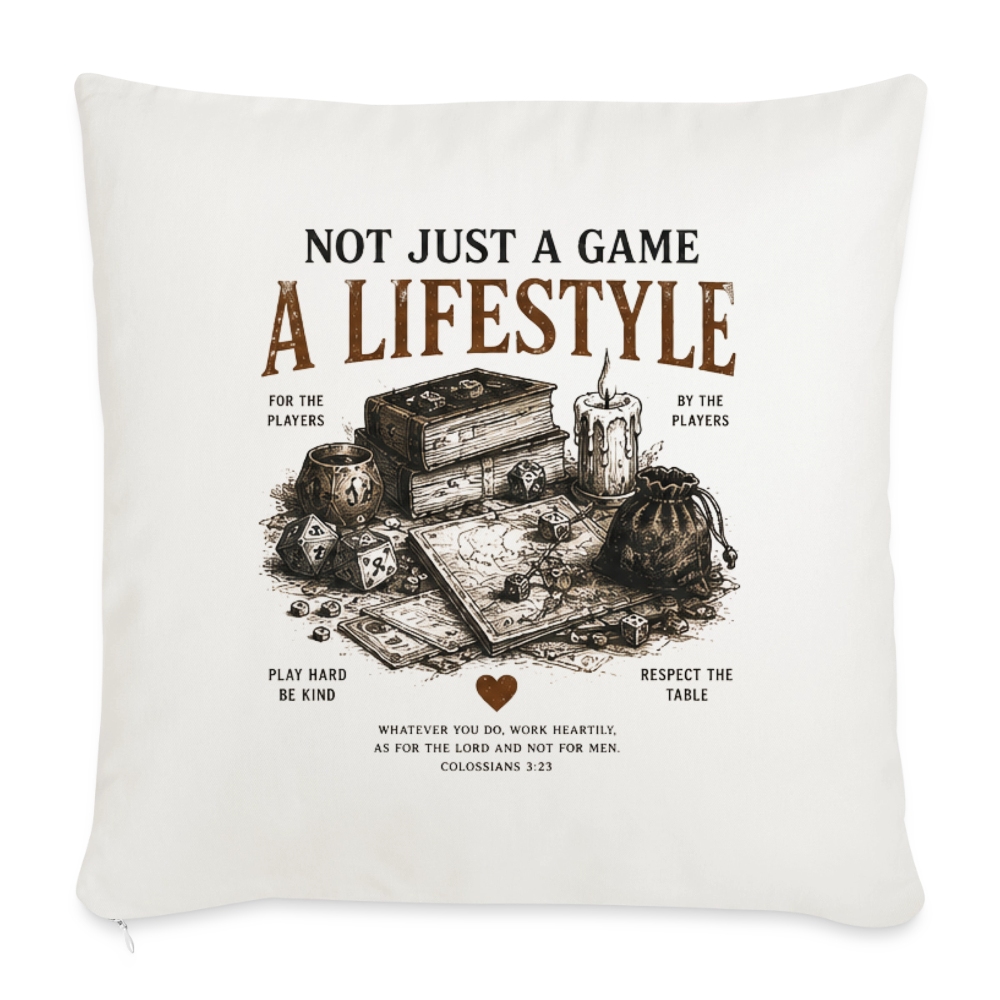 Not Just A Game - Sofakissen mit Füllung 44 x 44 cm - Naturweiß 