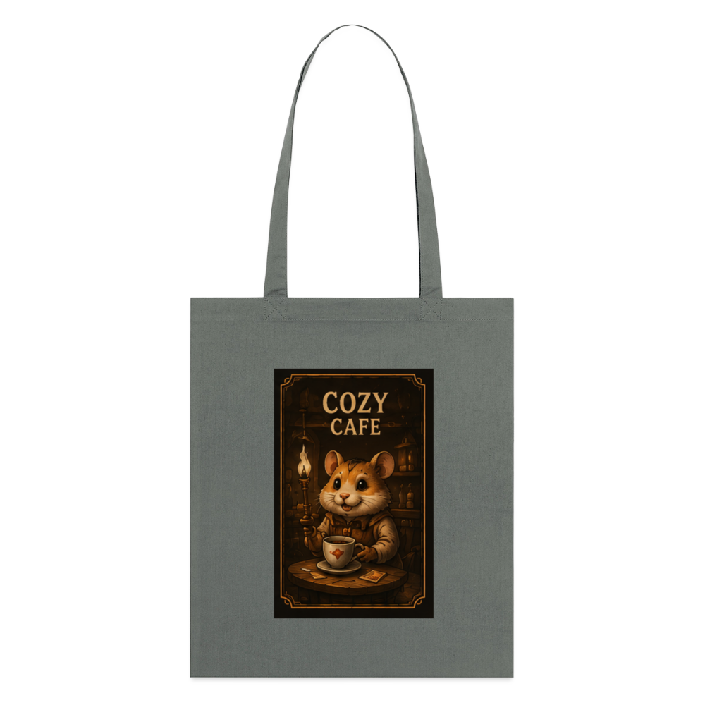 Cozy Café, Stoffbeutel aus Bio-Baumwolle - Anthrazit