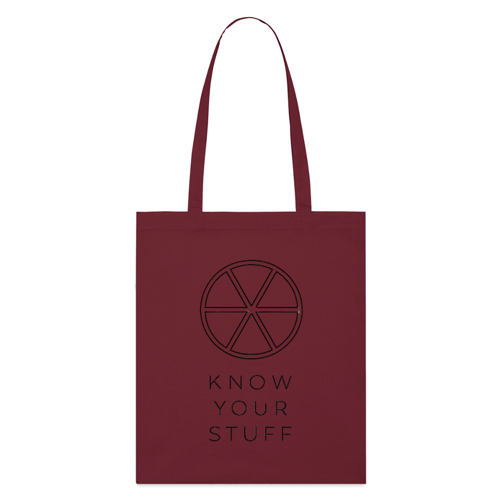 Know your Stuff, Stoffbeutel aus Bio-Baumwolle - burgundy