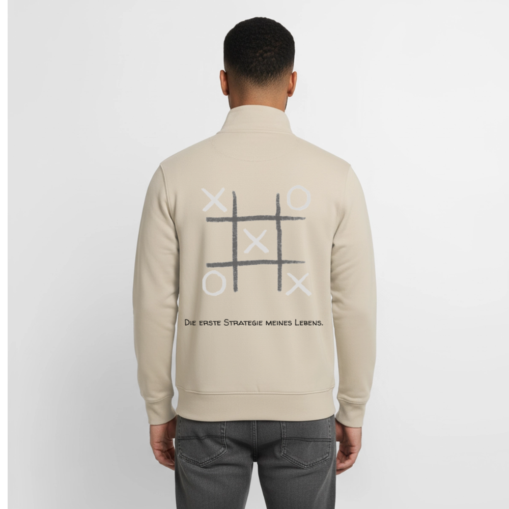 Erste Strategie, unisex Sweatshirt-Jacke aus Bio-Baumwollgemisch - desert dust