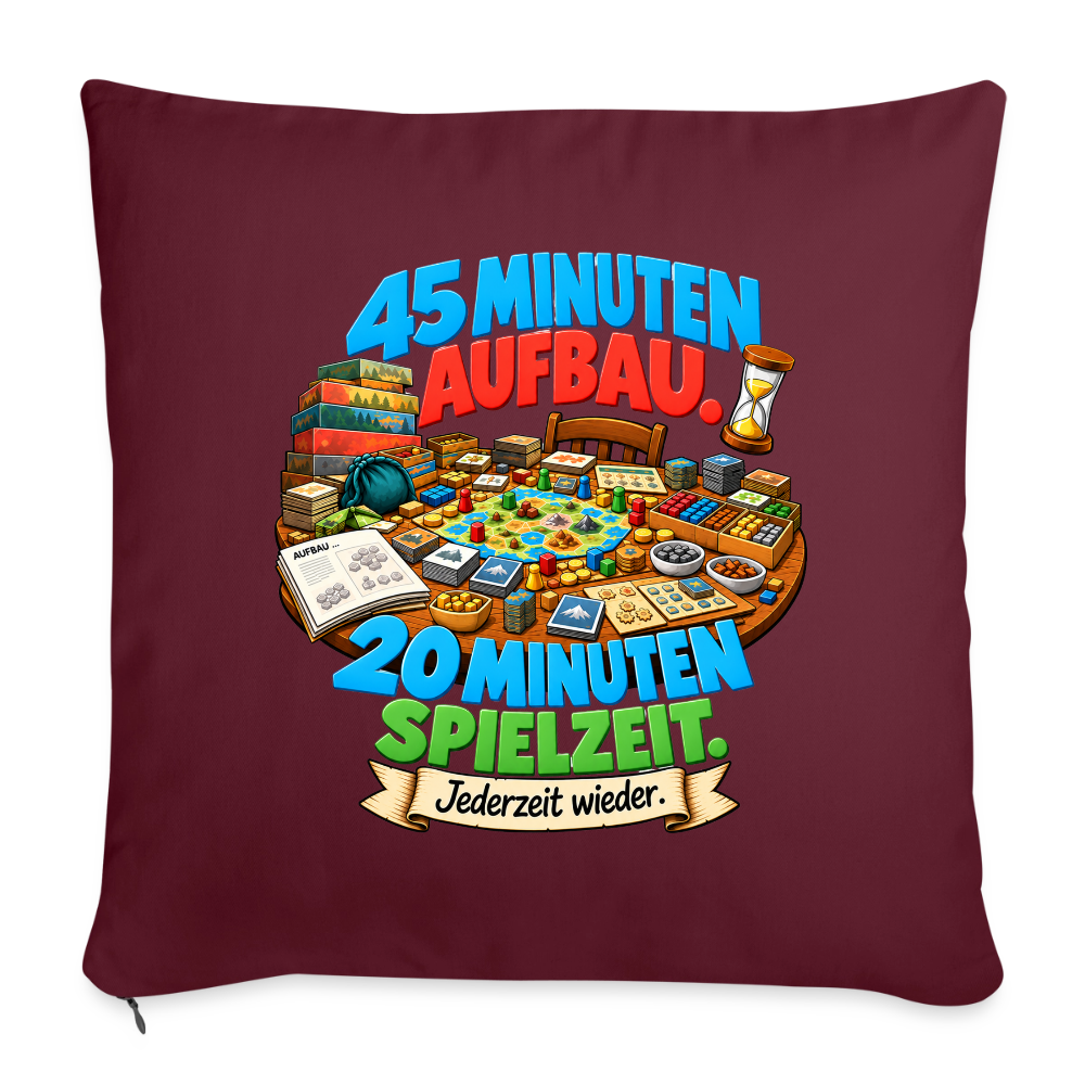 45 Minuten Aufbau. 20 Minuten Spielzeit. - Kissen 44 x 44cm - Burgunderrot