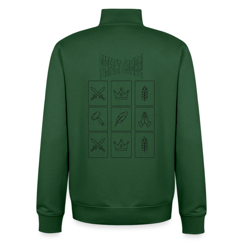 Perfect Combo, unisex Sweatshirt-Jacke aus Bio-Baumwollgemisch - bottle green