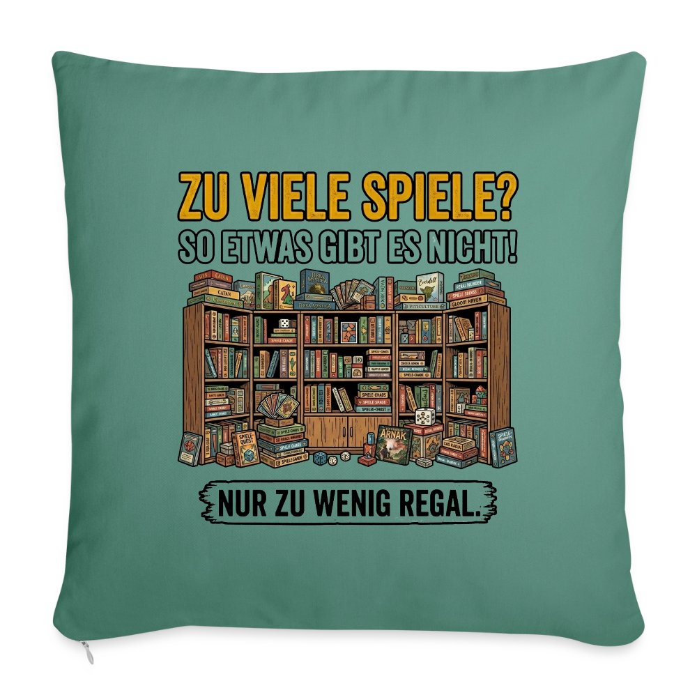 Zu viele Spiele? Zu wenig Regal.  - Sofakissen mit Füllung 44 x 44 cm - Tanngrün