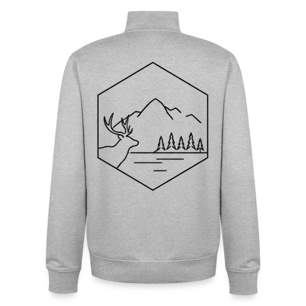 Find Your Balance, unisex Sweatshirt-Jacke aus Bio-Baumwollgemisch - heather grey
