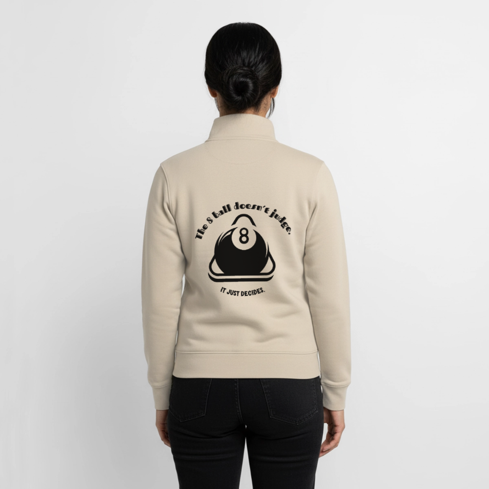 8-Ball Decides, unisex Sweatshirt-Jacke aus Bio-Baumwollgemisch - desert dust