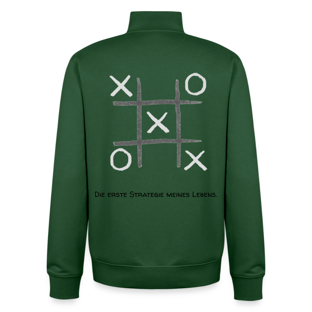 Erste Strategie, unisex Sweatshirt-Jacke aus Bio-Baumwollgemisch - bottle green