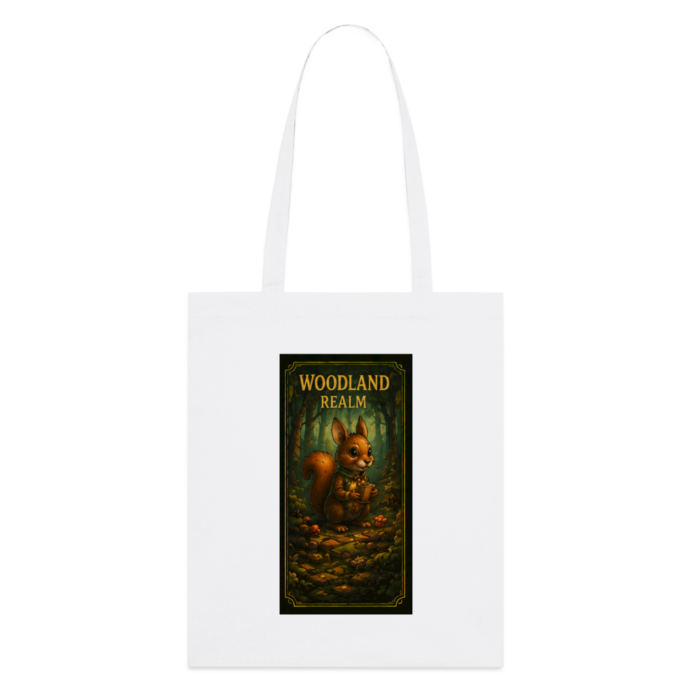Woodland Realm, Stoffbeutel aus Bio-Baumwolle - Weiß