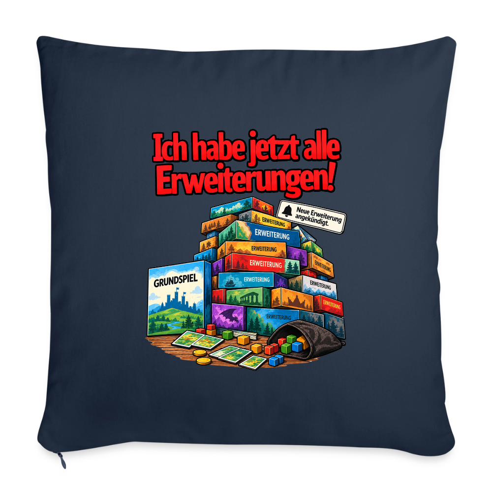 Ich hab jetzt alle Erweiterungen -  Sofakissen mit Füllung 44 x 44 cm - Navy