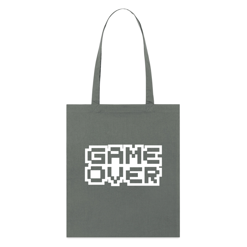 "GAME OVER"-Retro, Stoffbeutel aus Bio-Baumwolle - anthracite