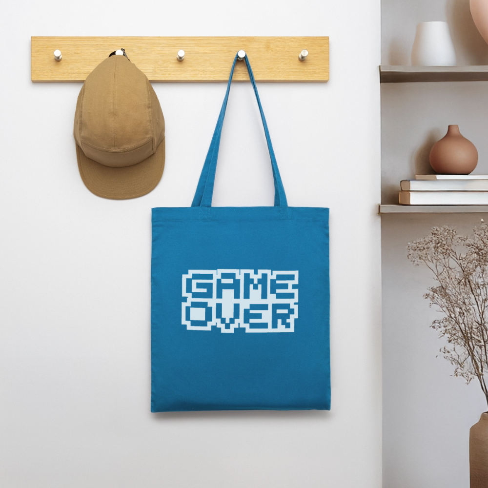 "GAME OVER"-Retro, Stoffbeutel aus Bio-Baumwolle - royal blue