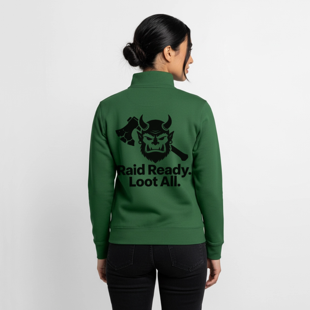 Loot Goblin Mode, unisex Sweatshirt-Jacke aus Bio-Baumwollgemisch - bottle green