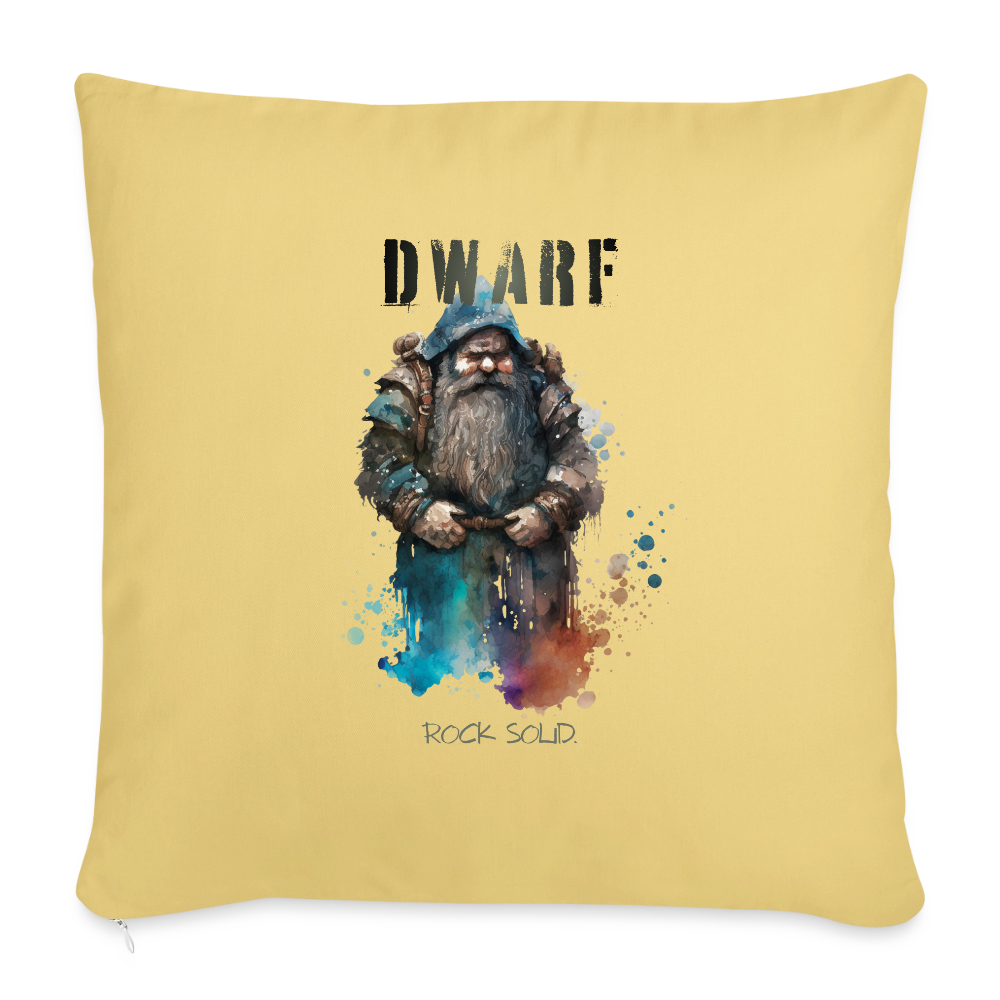 Dwarf – Rock Solid - Sofakissen mit Füllung 44 x 44 cm - Hellgelb