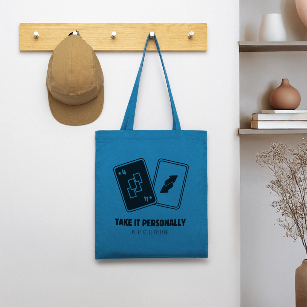 Draw Four – We’re Still Friends, Stoffbeutel aus Bio-Baumwolle - royal blue