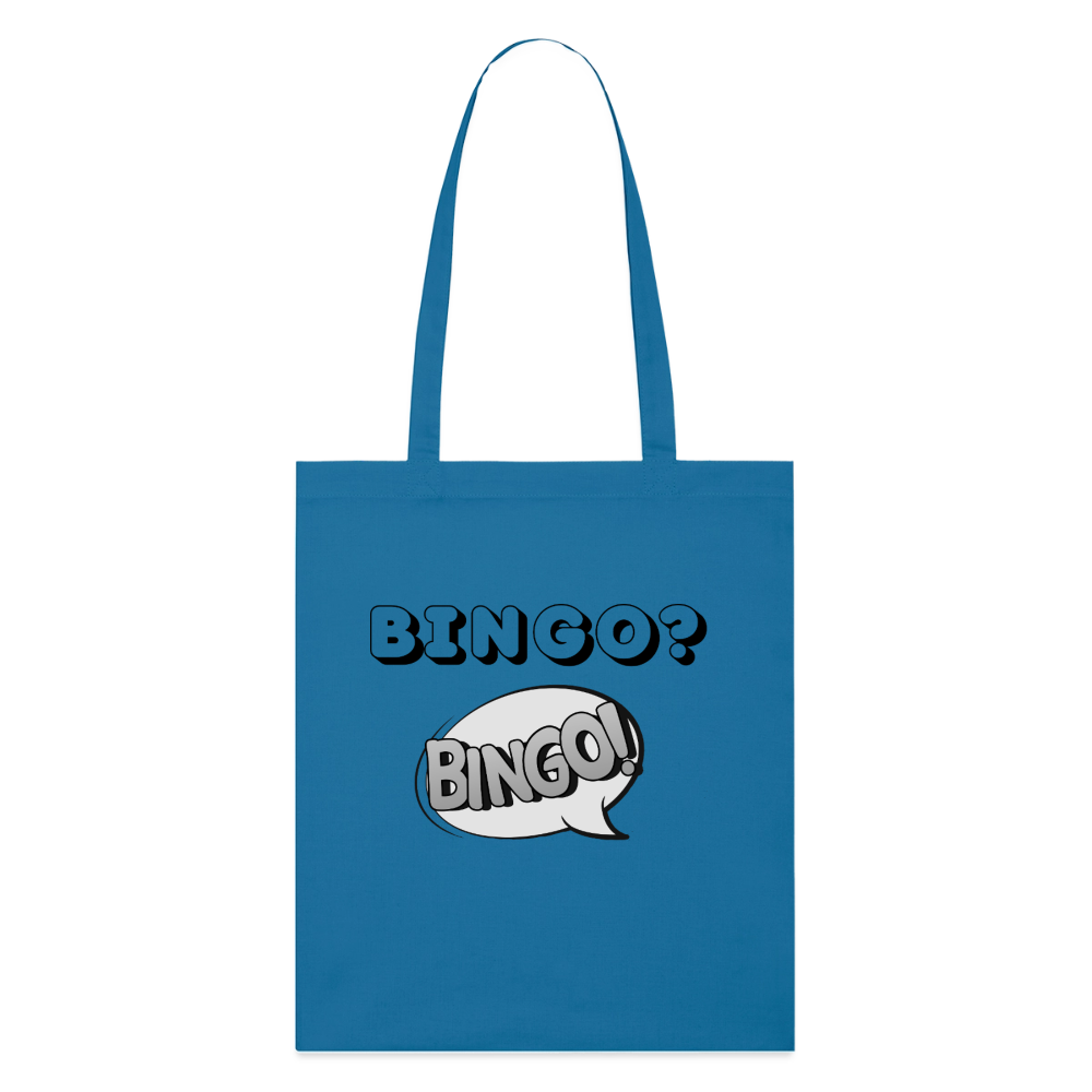 Bingo? Bingo!  Stoffbeutel aus Bio-Baumwolle - royal blue