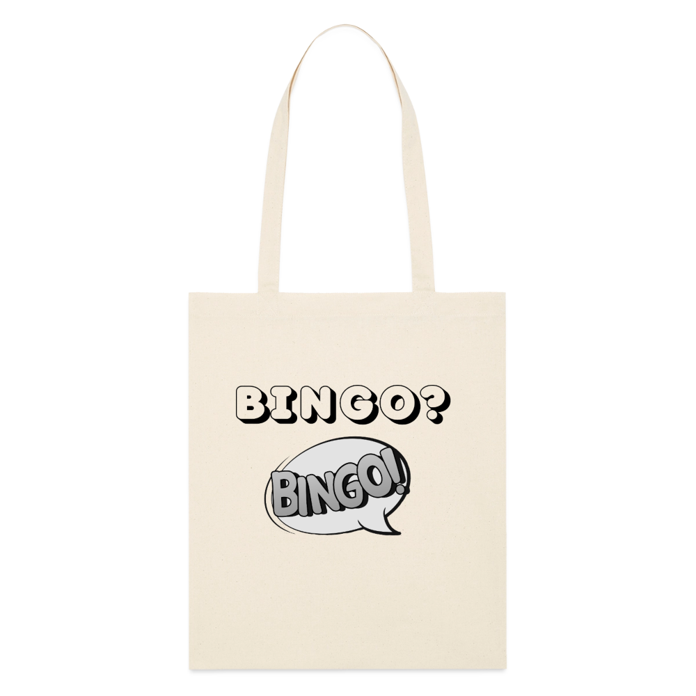 Bingo? Bingo!  Stoffbeutel aus Bio-Baumwolle - soft Ecru