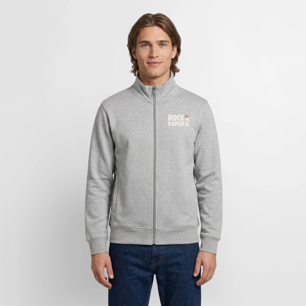 Good Games Only - unisex Sweatshirt-Jacke aus Bio-Baumwollgemisch - Grau meliert