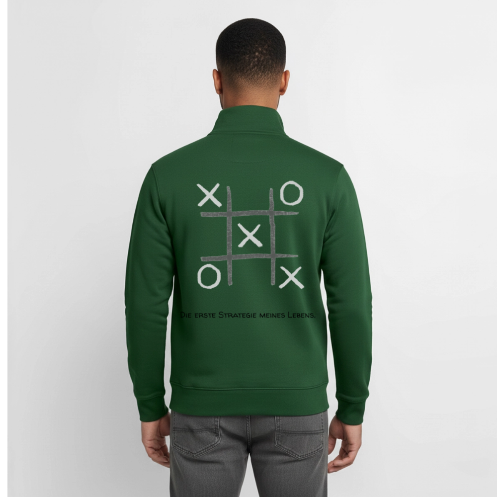 Erste Strategie, unisex Sweatshirt-Jacke aus Bio-Baumwollgemisch - bottle green