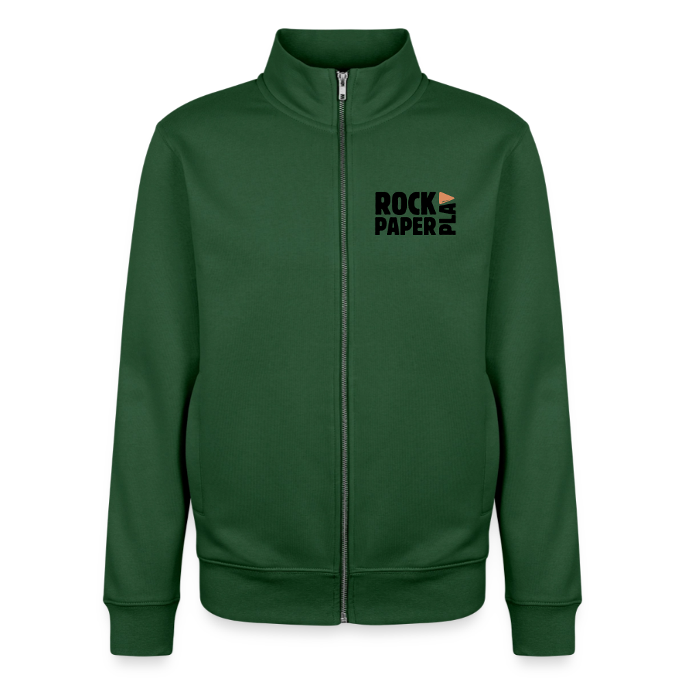 Trust No One, unisex Sweatshirt-Jacke aus Bio-Baumwollgemisch - bottle green