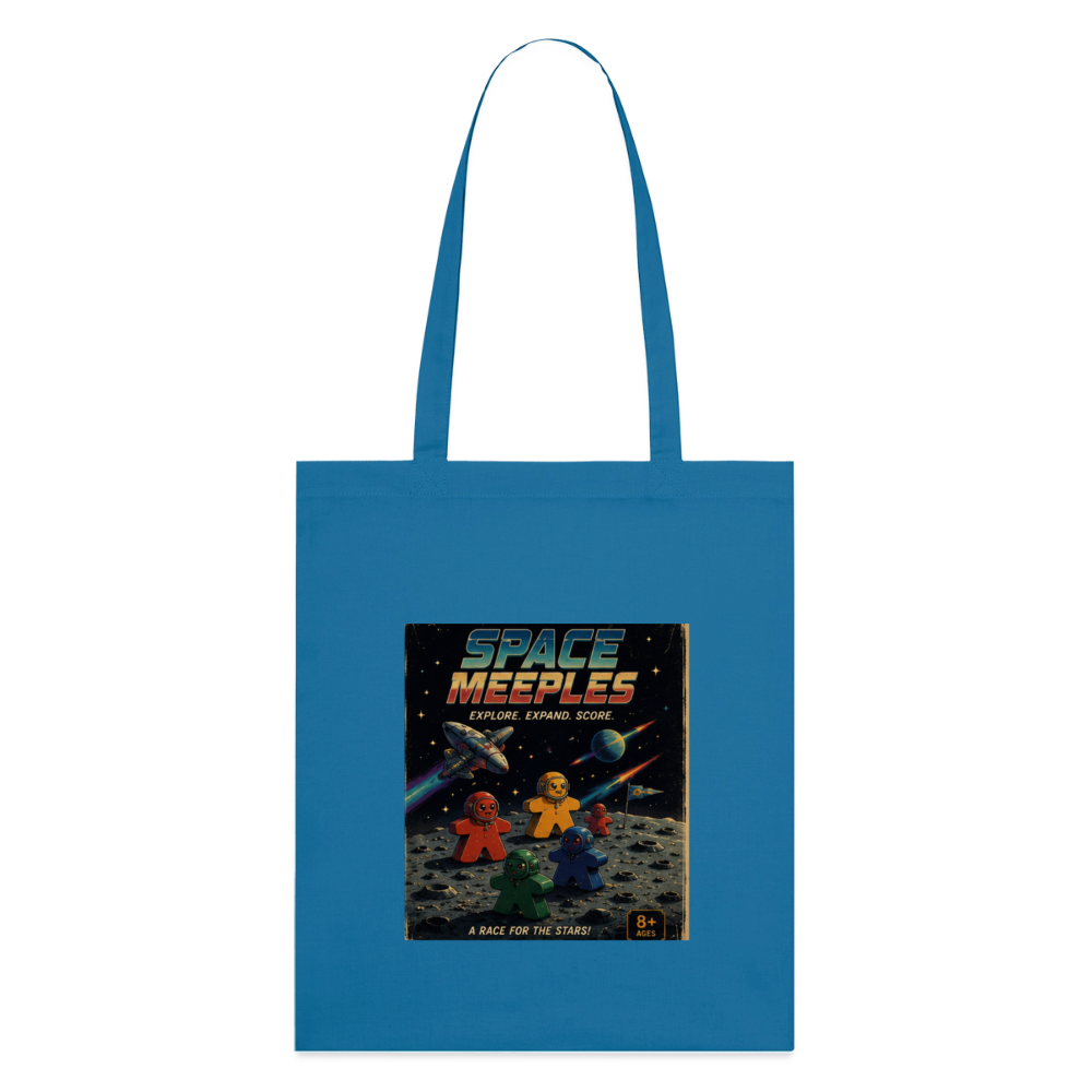 Space Meeples, Stoffbeutel aus Bio-Baumwolle - Königsblau